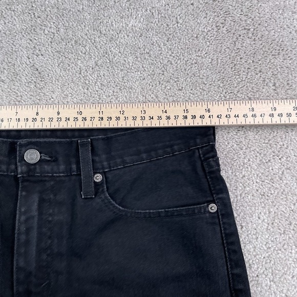 Levis Jeans Mens 32x32 Black 512 Slim Taper Mid Rise Stretch Denim - Picture 4 of 15